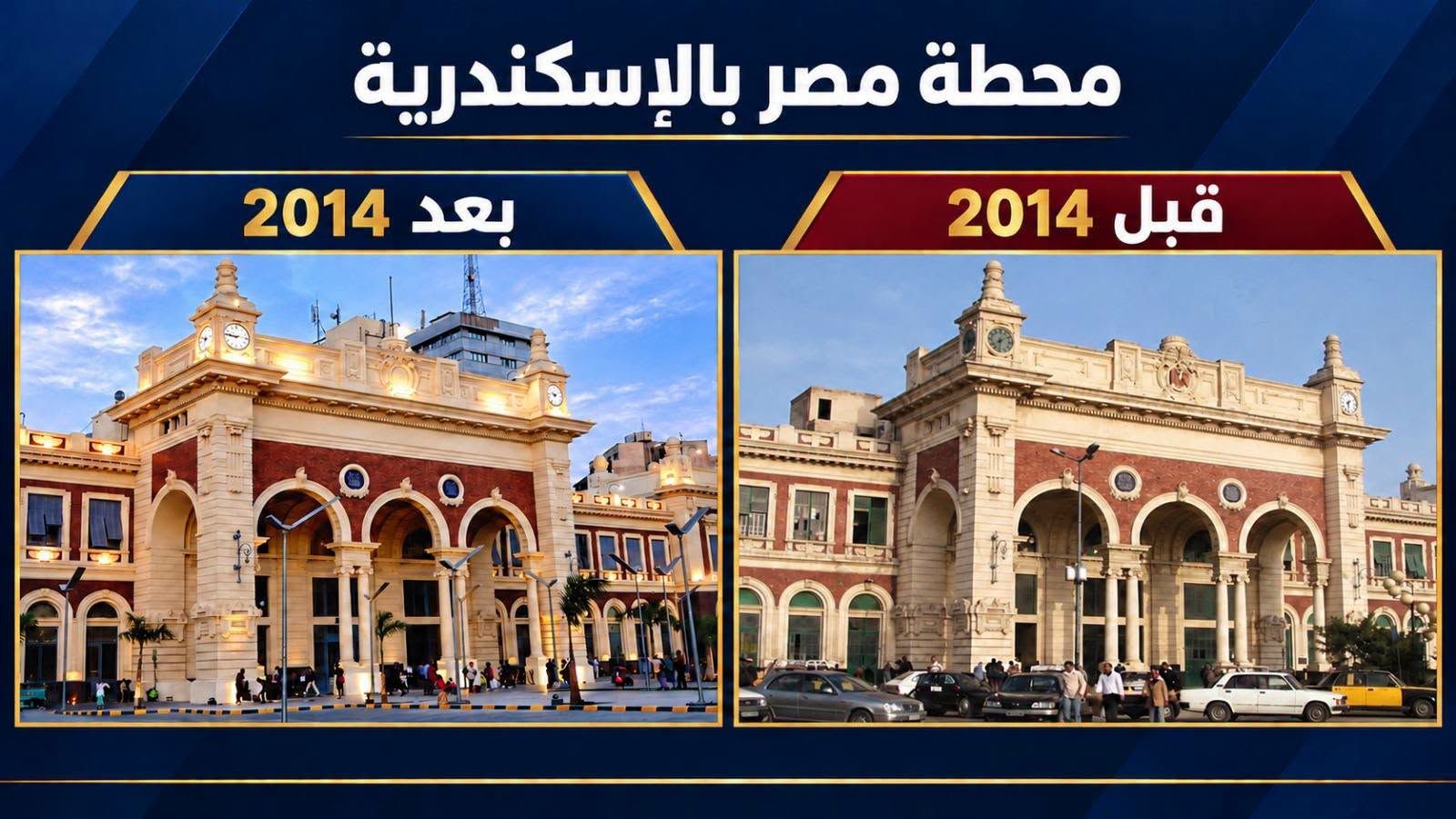 السكة الحديد قبل وبعد 2014