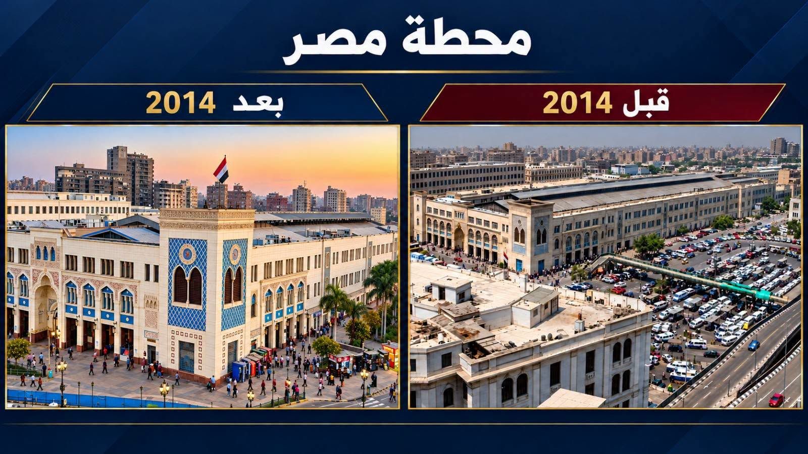 السكة الحديد قبل وبعد 2014
