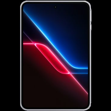 Honor WIN gaming tablet shown from the front with a red and blue abstract wallpaper