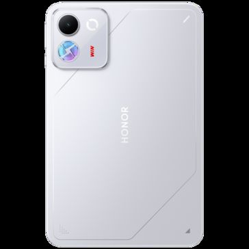 Honor WIN gaming tablet shown from the rear in a silver finish with a square camera module.