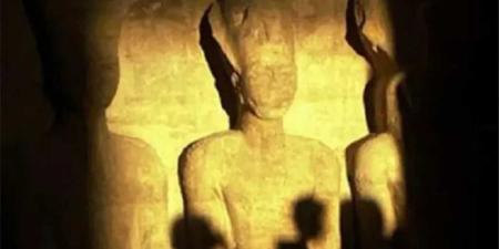 تعامد الشمس على وجه رمسيس الثاني بمعبد أبوسمبل لمدة 20 دقيقة