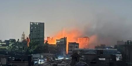 بالفيديو: شهيد وقصف منزل في غارات إسرائيلية على مخيم النصيرات وسط قطاع غزة
