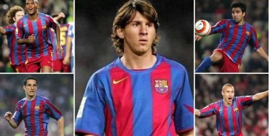ميسي و14 لاعبًا ظهروا معه في برشلونة موسم 2004-2005